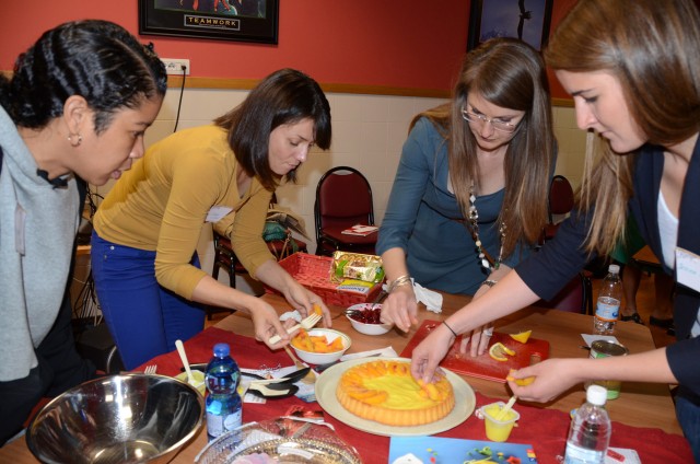 173rd leadership spouses learn teamwork with food