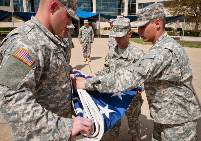 III Corps formation honors National Colors during Retreat ceremony