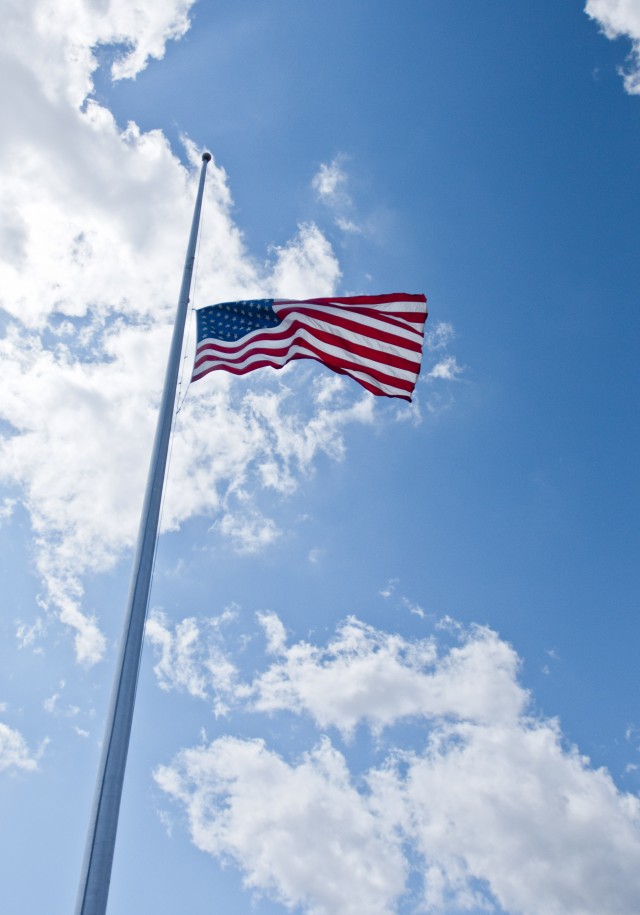 National Colors fly at Fort Hood