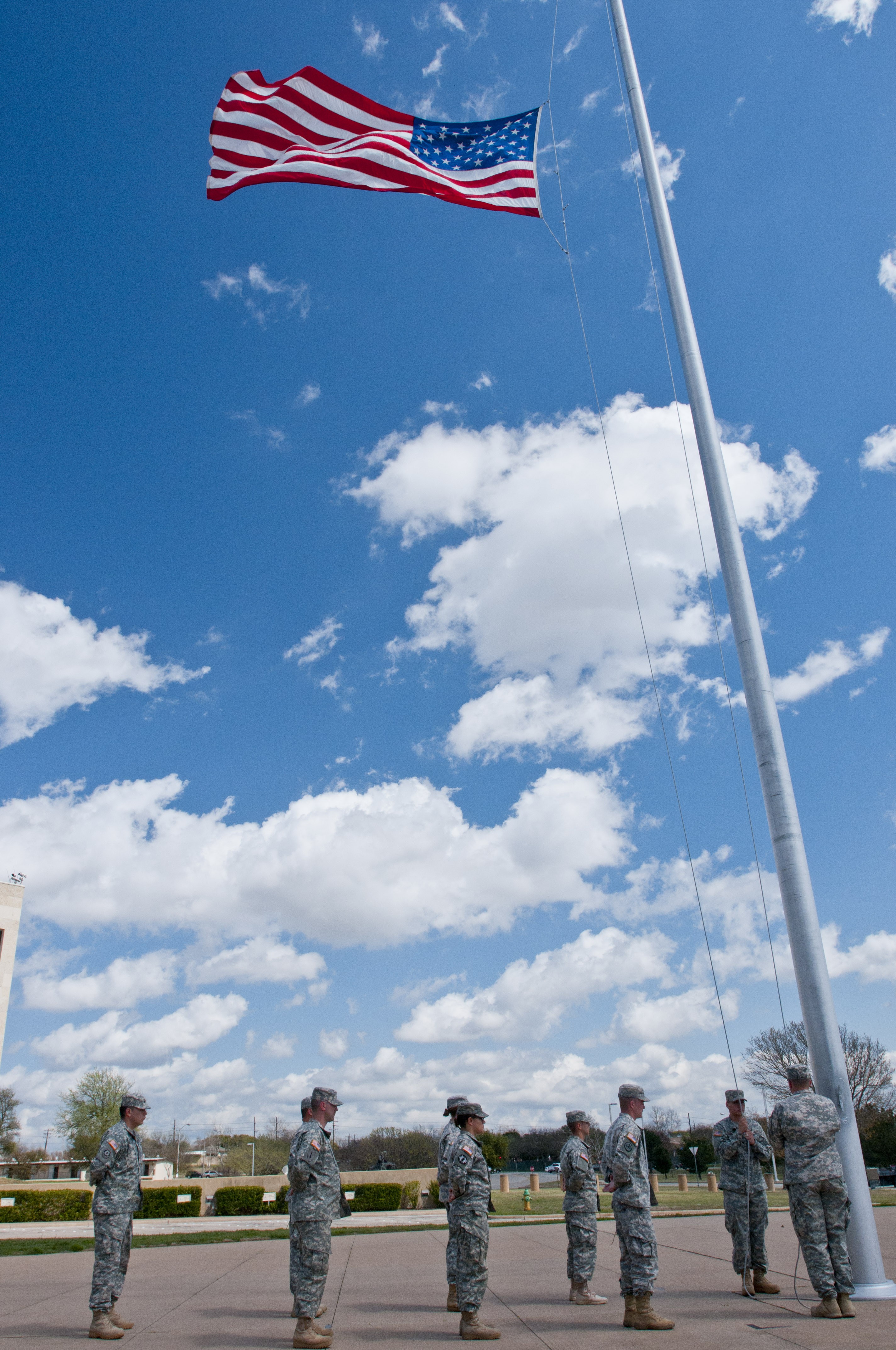 army flag with pole