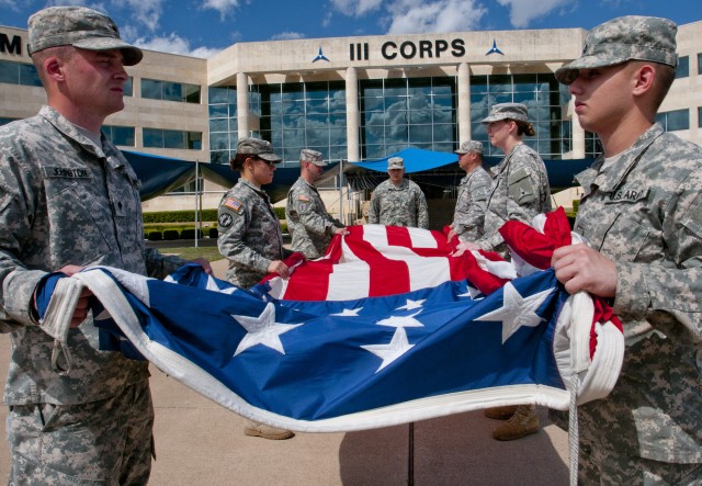 III Corps and Fort Hood Retreat ceremony