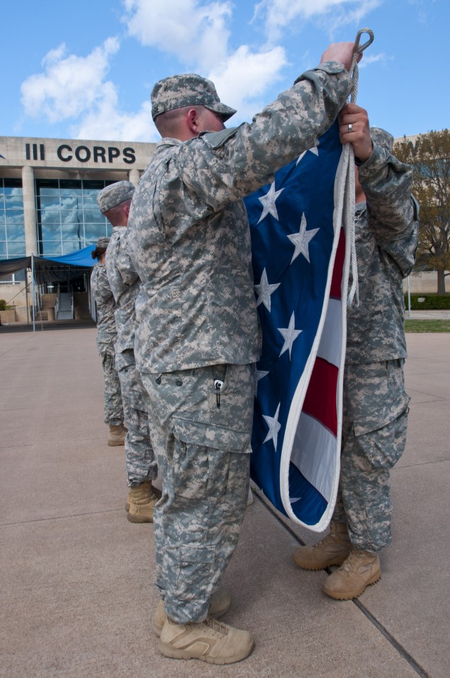 III Corps and Fort Hood Retreat ceremony