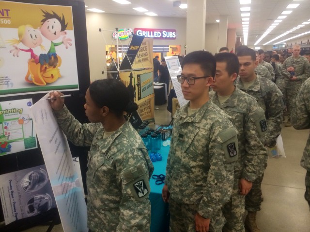 Soldiers line up to pledge against sexual assault
