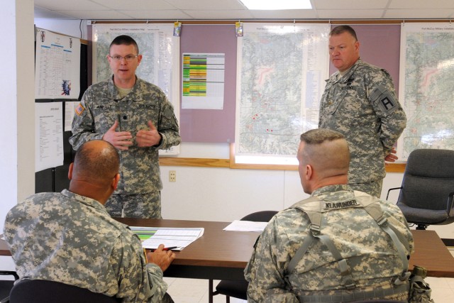 First Army deputy commanding general receives brief