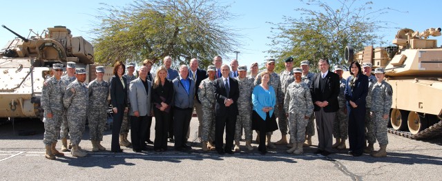 Group photo of Fort Irwin leadership and UCLA Health System personnel