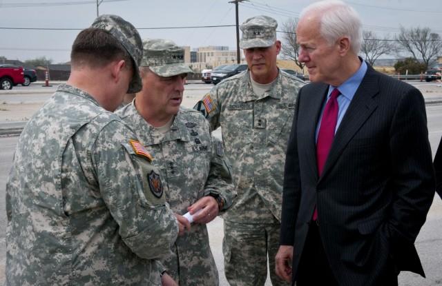Fort Hood commanding general and Sen. John Cornyn