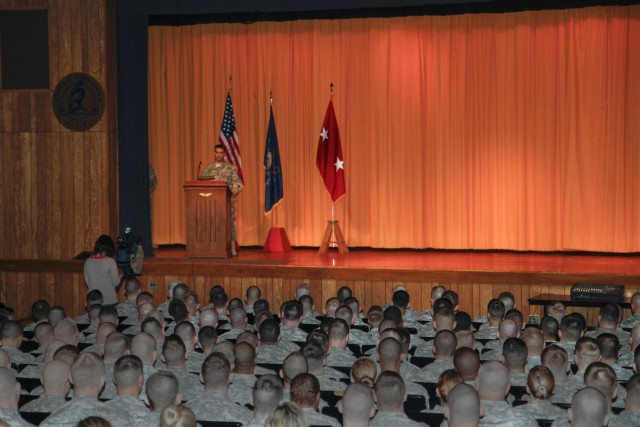 Capt. Kupchella speaks to his troops
