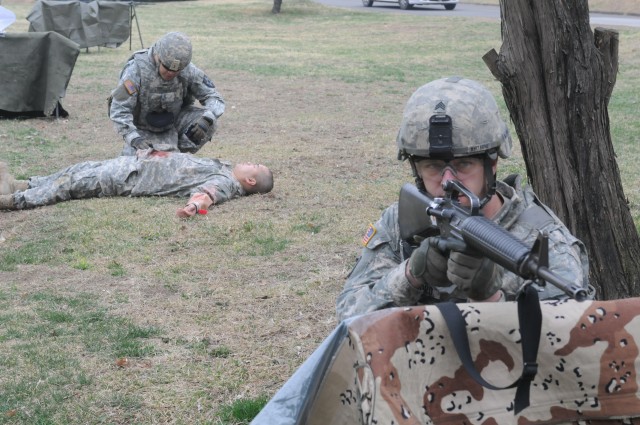 Soldiers compete in the Thunder Crucible