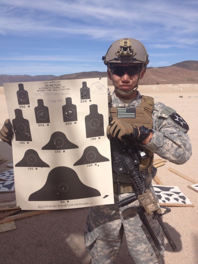 Spc. Kevin Nguyen shoots expert