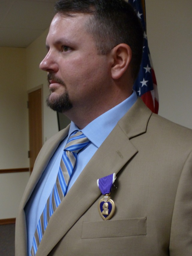 Philip Derise receives Purple Heart