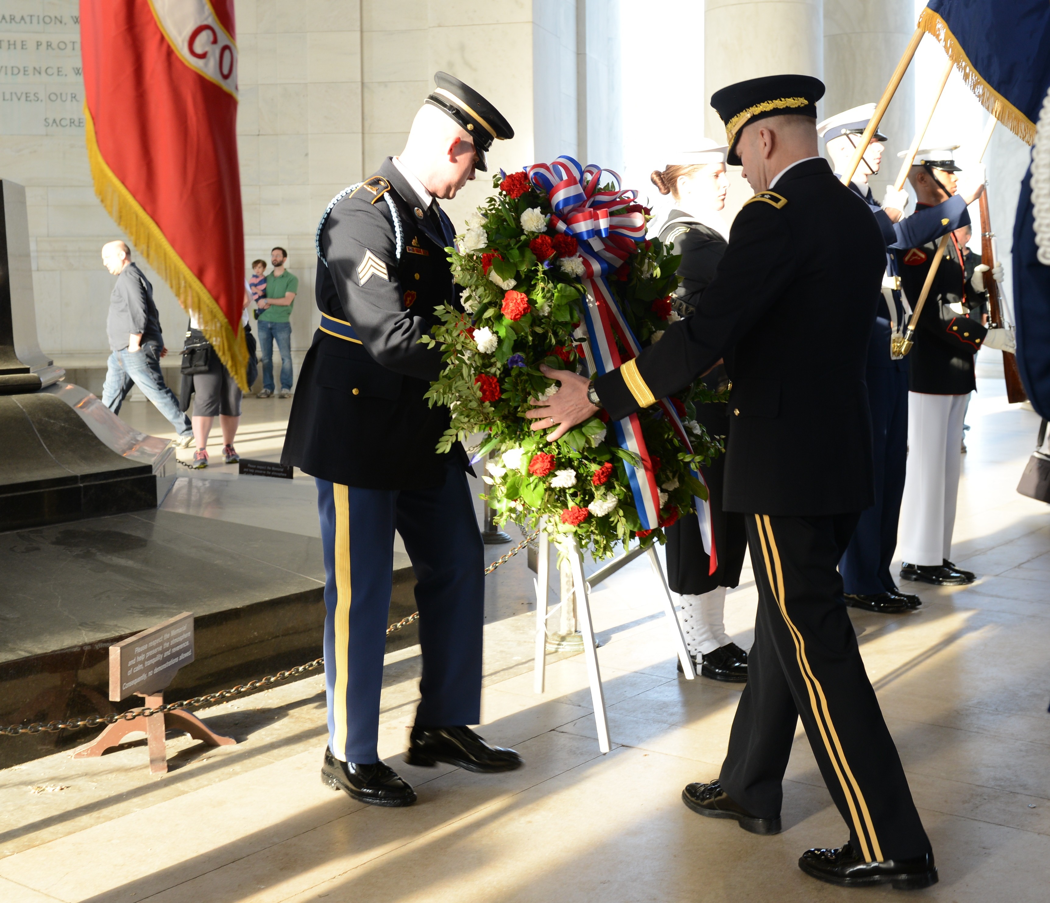 Wreath laying ceremony honors Jefferson #39 s 271st birthday Article