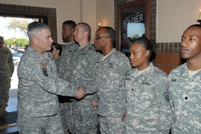Vice Chief greets Soldier Show members