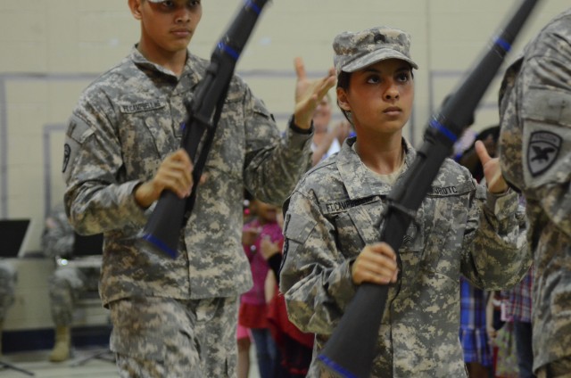 Performing for fellow military children