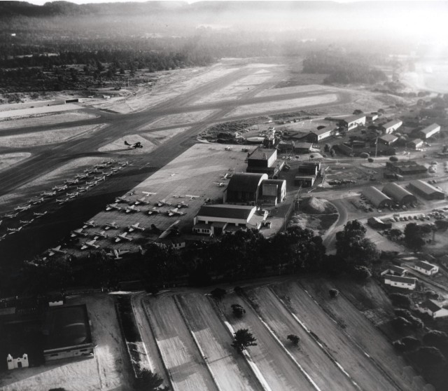 Naval Auxiliary Air Station in Monterey, Calif., (shown circa 1945)