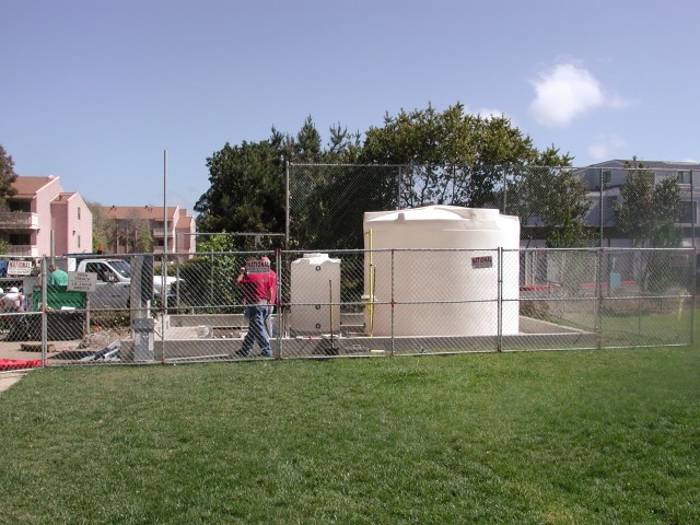 Groundwater cleanup taking place around the clock, shown in 2003.