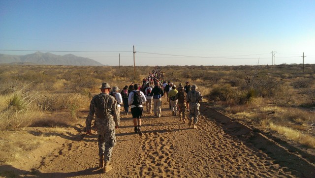 Recruiters march to honor heroes of Bataan Death March