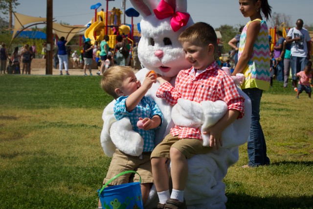 Posing with Peter Cottontail