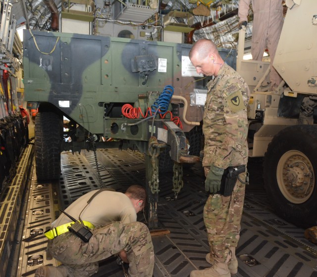 Flight line liaison officers link Army and Air Force to move equipment