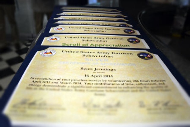 Schweinfurt honors big contributions by 2014 volunteers of the year