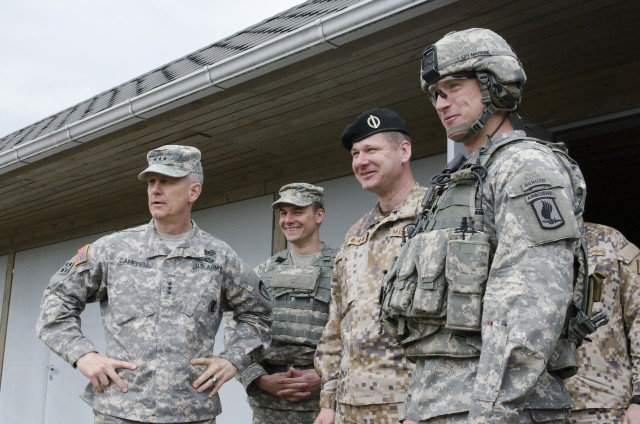 U.S. Army Europe commander visits Sky Soldiers in the Baltics