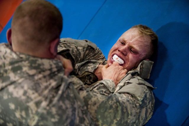 Best Warrior Soldiers battle during combatives tournament