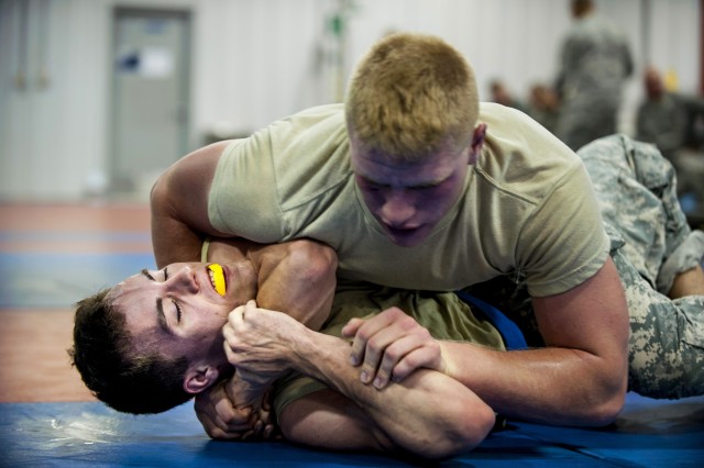 Best Warrior Soldiers battle during combatives tournament