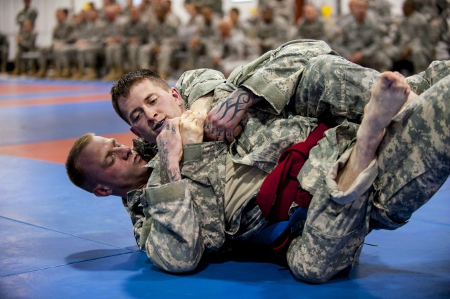 Best Warrior Soldiers battle during combatives tournament