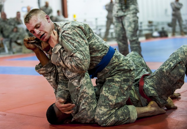 Best Warrior Soldiers battle during combatives tournament
