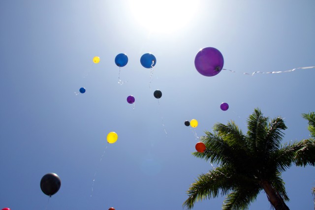Tripler staff honors lives lost during holocaust with a ballon release