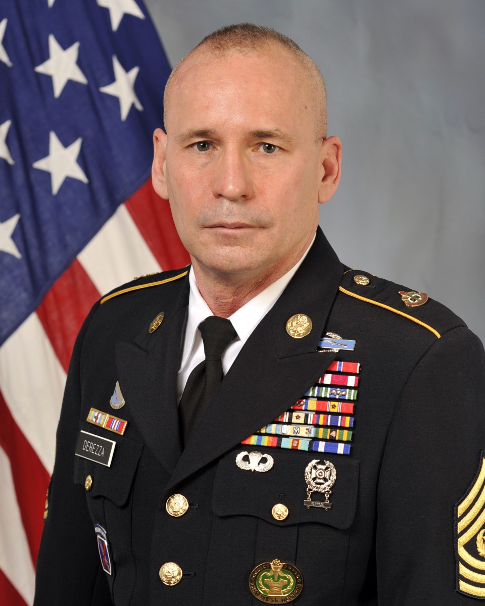 Command Sgt. Maj. Rocci DeRezza Biography | Article | The United States ...