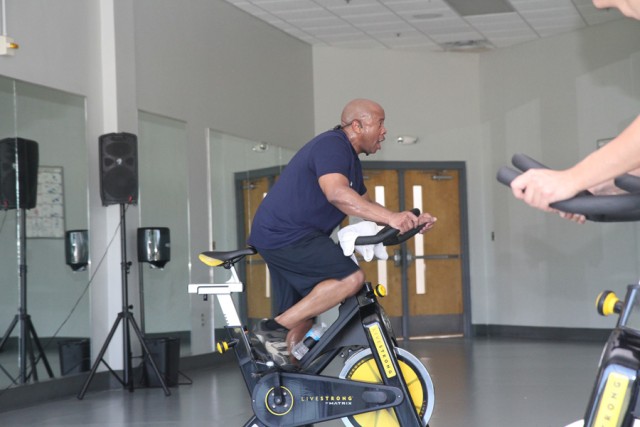 Pedal power: 1st TSC sergeant major leads from the front