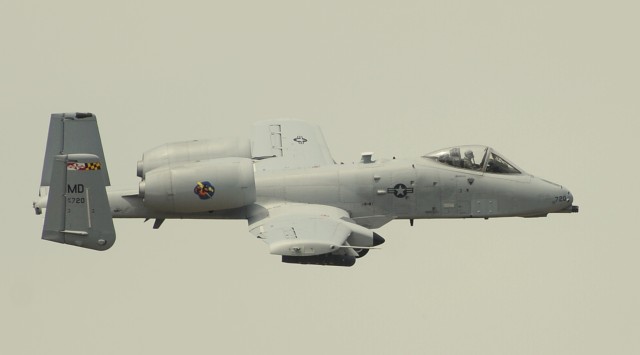 Maryland Air National Guard A-10s train with Marines at Fort A.P. Hill