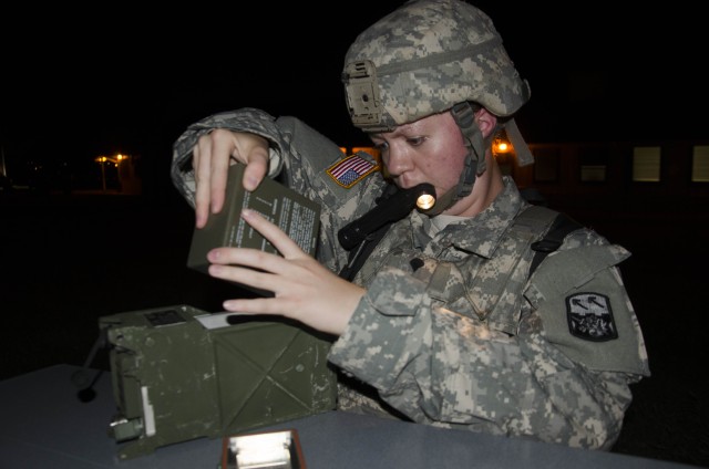 Military radio in the dark
