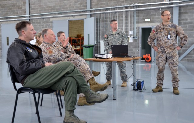 Shadow UAS Brief to Latvian Commanding General