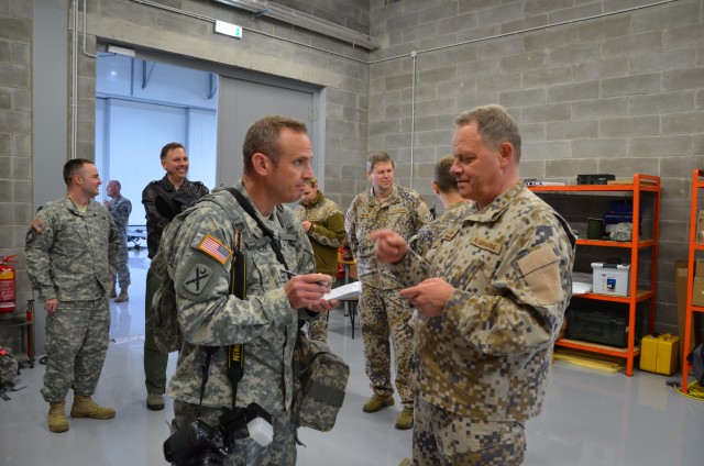 Sgt. 1st. Class Downen Interviews Latvian General