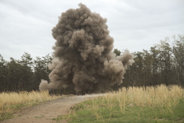 An exploding Bangalore torpedo