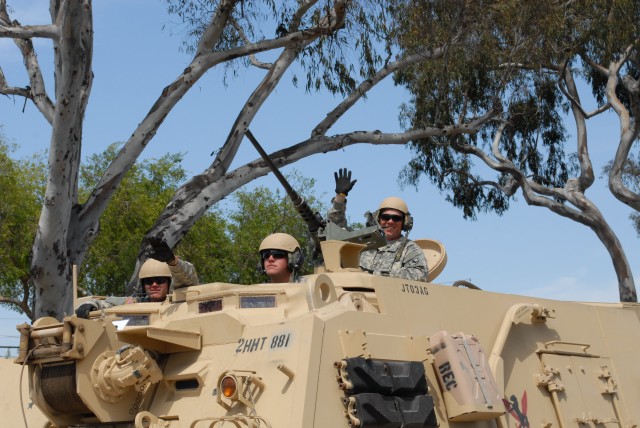 Tank Recovery Vehicle Drives Down Torrance Blvd.