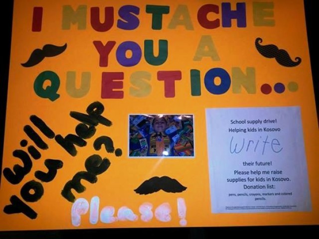 Poster for donations