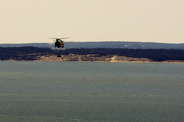 Sling load over Long Island Sound