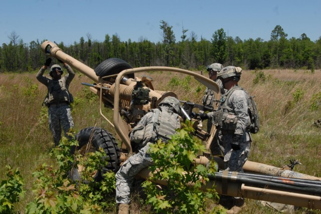 1-76 FA soldiers conduct air assault training with two-gun raid