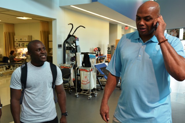 Charles Barkley visits BAMC