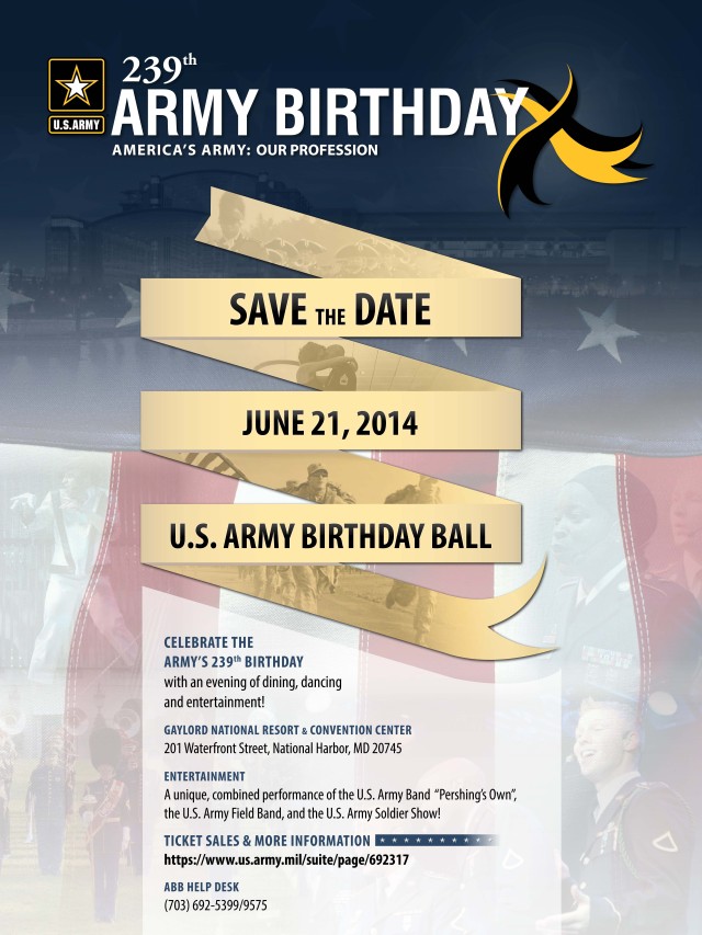 Save the Date: U.S. Army Birthday Ball