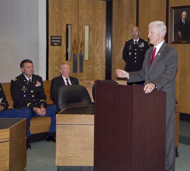 Bronze Star Medal presented to Army Reserve lawyer and judge in his civilian courtroom