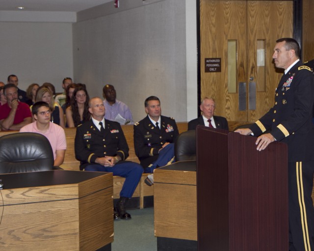 Bronze Star Medal presented to Army Reserve lawyer and judge in his civilian courtroom