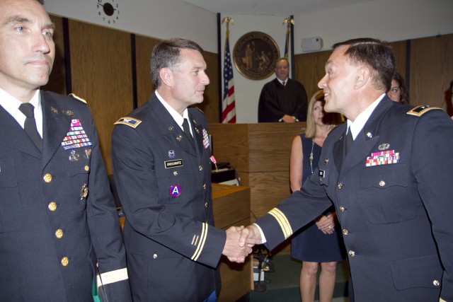 Bronze Star Medal presented to Army Reserve lawyer and judge in his civilian courtroom