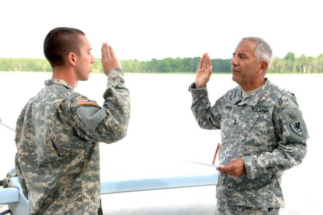 Michigan Adjutant General Reenlists Michigan Shadow Soldier in Latvia
