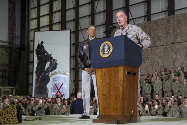 President Obama rallies deployed troops during Afghan visit