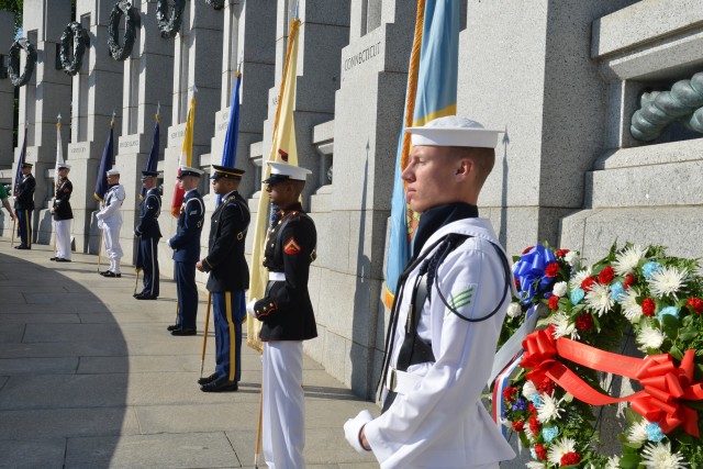Military support at WWII memorial's 10th anniversary