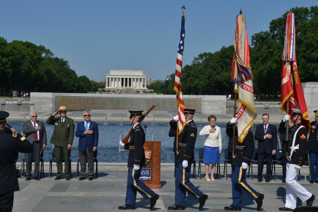 Military support at WWII memorial's 10th anniversary