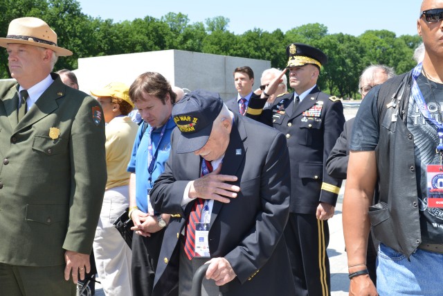 Military support at WWII memorial's 10th anniversary